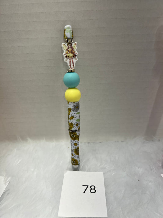 Sunflower Fairy Beaded Pen