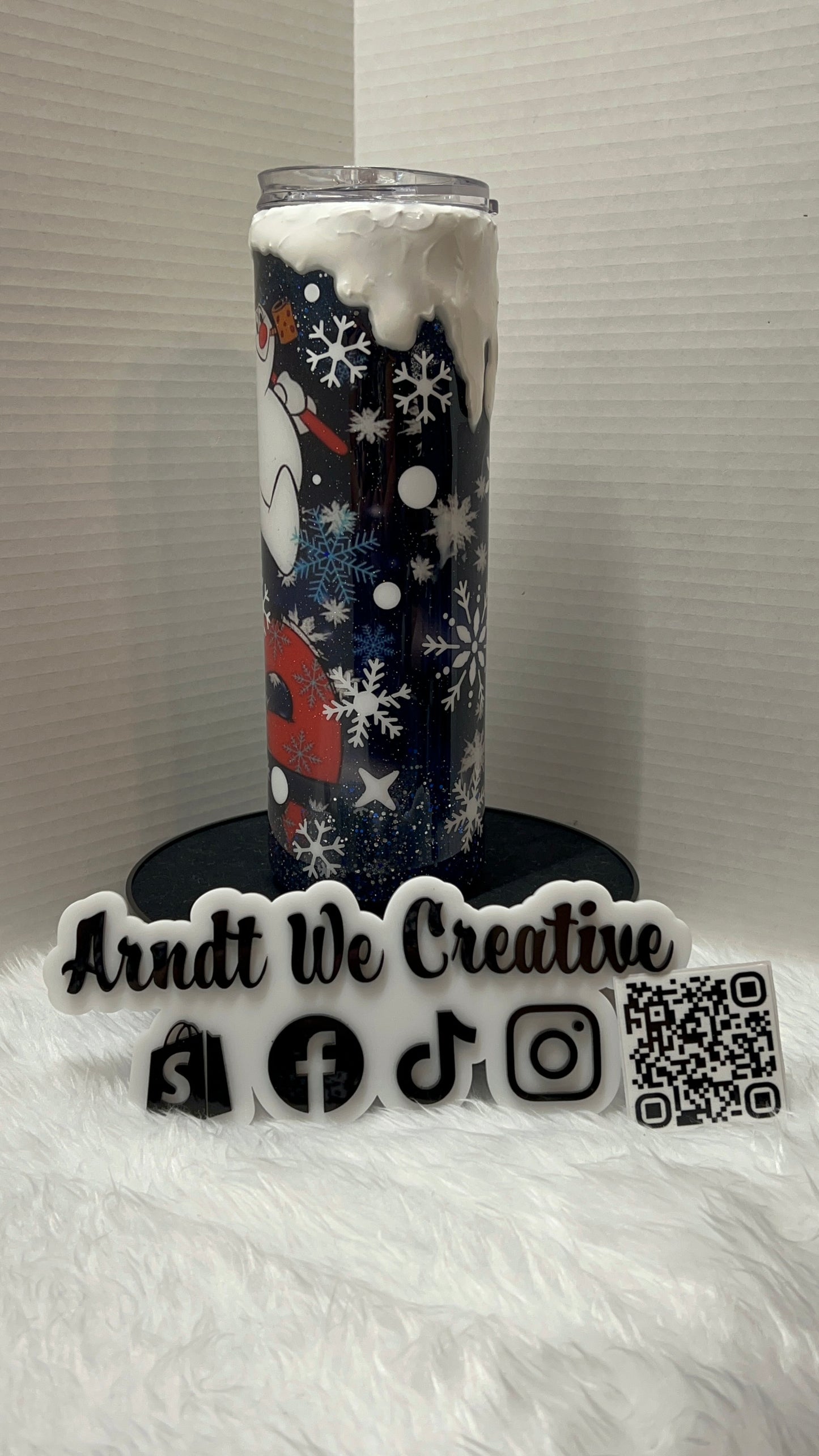 Ready to Ship - 30oz Skinny Tumbler (Snowman)
