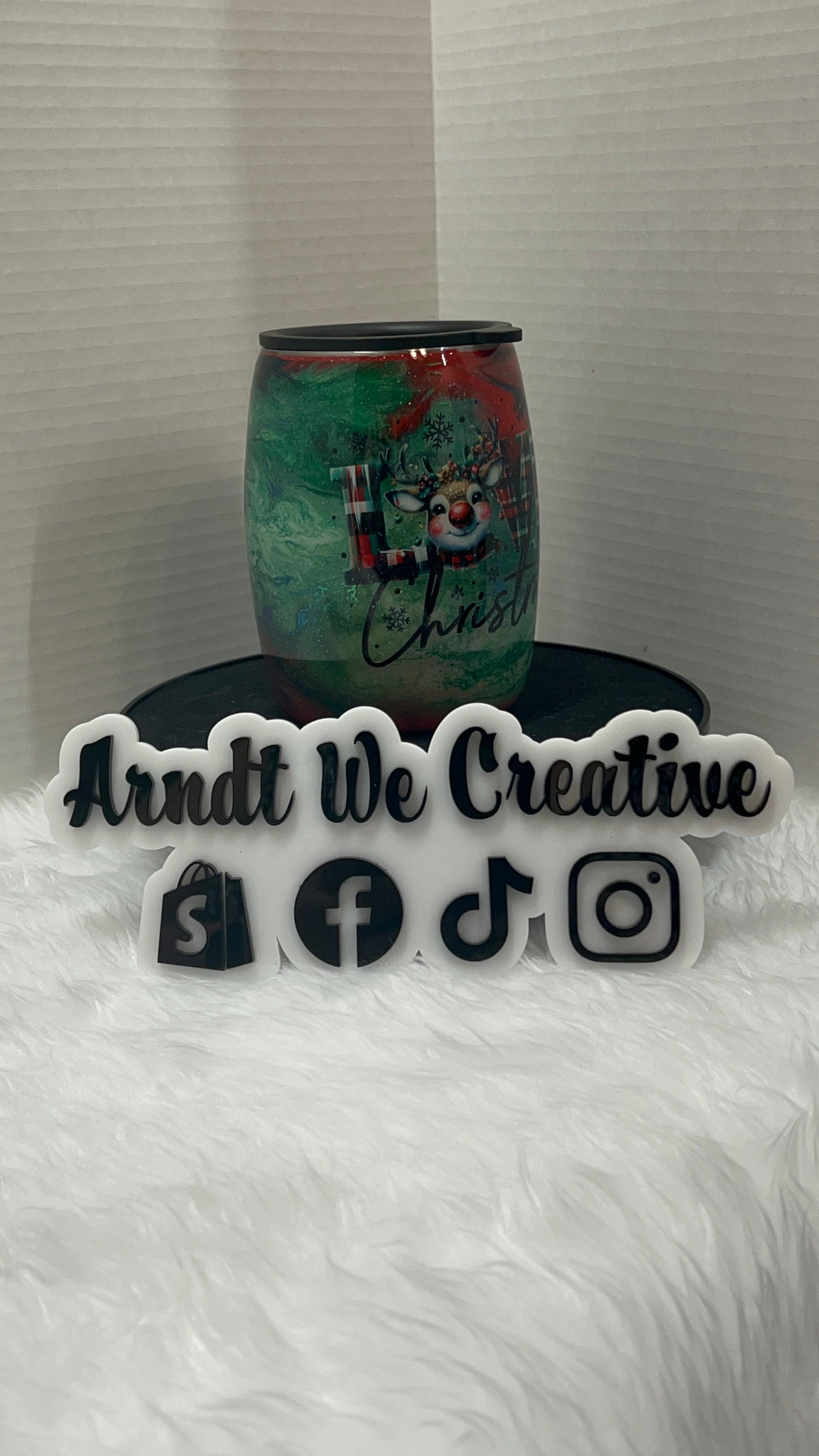 Ready to Ship - 14oz Coffee Mug (Red & Green Ink - Love Christmas)