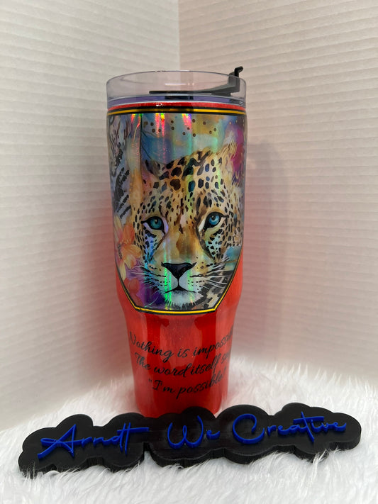 Ready to Ship - 30oz Grippy Tumbler (Cheetah)