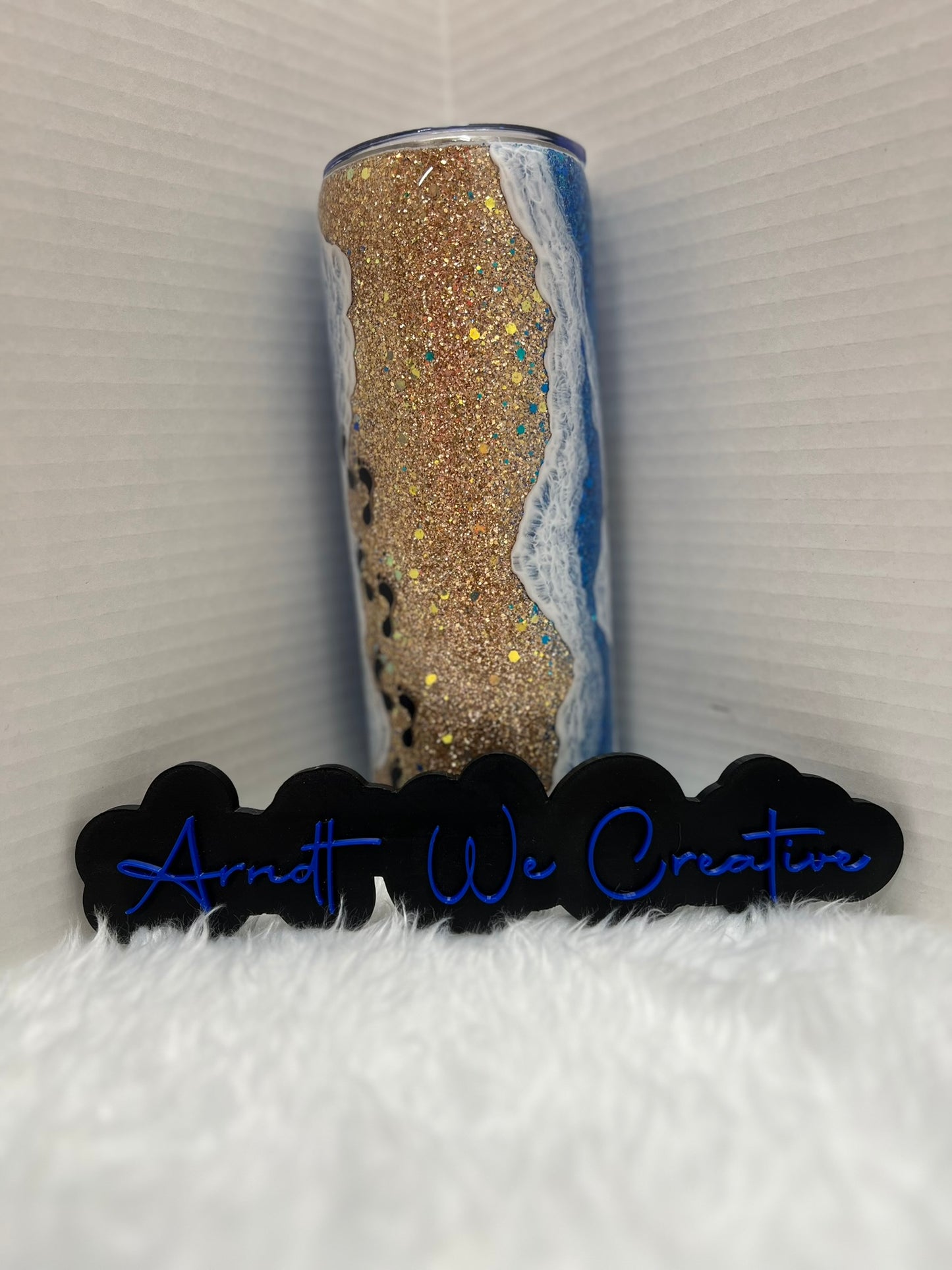 Ready to Ship - 20oz Skinny Tumbler (Beach Faith)